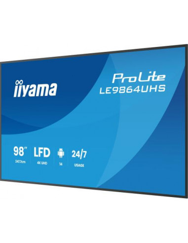 Televisor Iiyama LE9864UHS-B1AG: 98",...