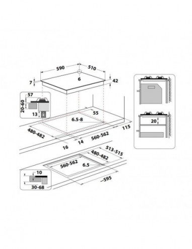 Indesit - Placa Gás Ing 61t/Bk 1