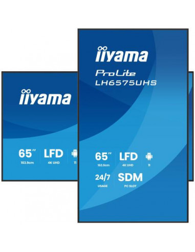 Televisor Iiyama LH6575UHS-B2AG 65"...