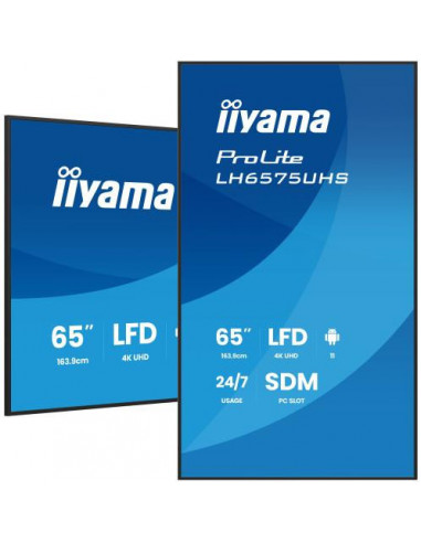 Televisor Iiyama LH6575UHS-B2AG 65"...