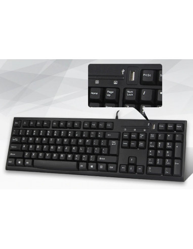 Teclado USB INSYS MT8-K815 - HUB USB,...
