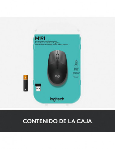 Rato Logitech M190: Inalámbrico,...