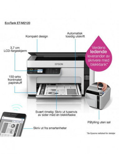 Epson EcoTank ET-M2120   - Epson EcoTank ET-M2120   -