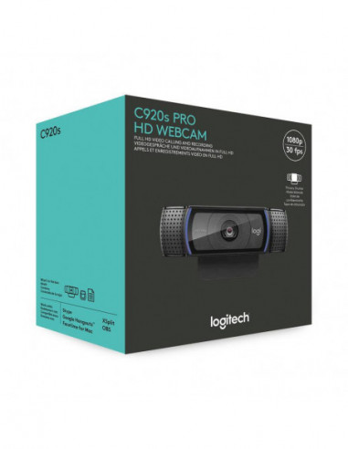Câmara Web Logitech C920s HD Pro,...