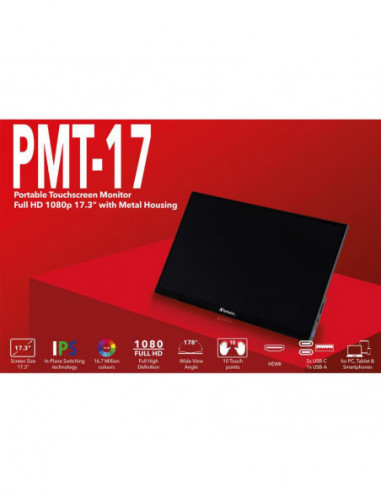 Monitor Portátil Verbatim PMT-17:...