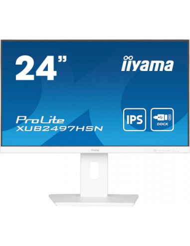 24" WHITE IPS-1920x1080 USB-C Dock