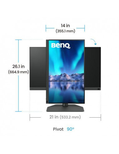 Monitor BenQ SW242Q: ecrã 24.1", IPS,...