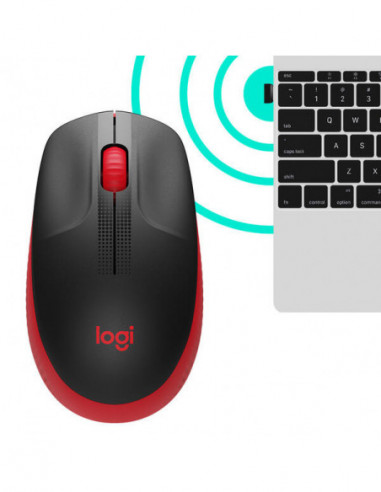 Logitech Ratón Inalámbrico M190 Rojo...