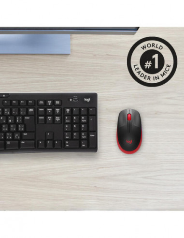 Logitech Ratón Inalámbrico M190 Rojo...