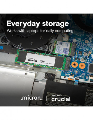 Disco SSD M.2 2280 1TB Crucial E100...