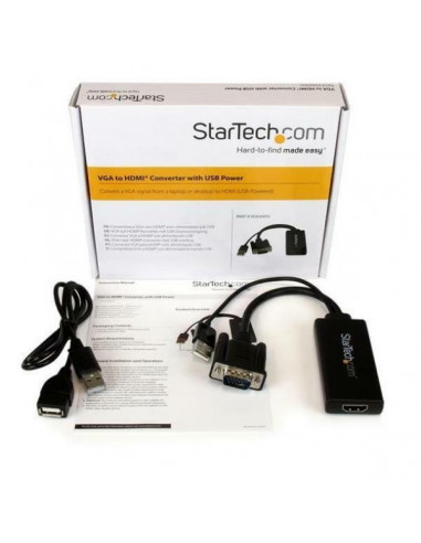 VGA to HDMI Adapter w/USB Power+Audio VGA to HDMI Adapter w/USB Power+Audio