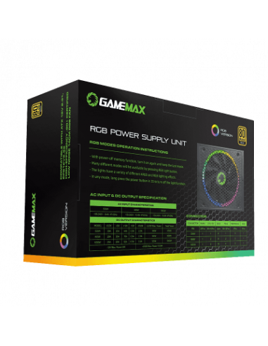 Fonte Gamemax RGB-1050PRO 1050W 80+... Fonte Gamemax RGB-1050PRO 1050W 80+...