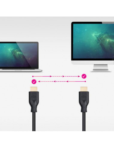 Cabo HDMI Nanocable 2.0, 4K@60Hz, 3m Cabo HDMI Nanocable 2.0, 4K@60Hz, 3m
