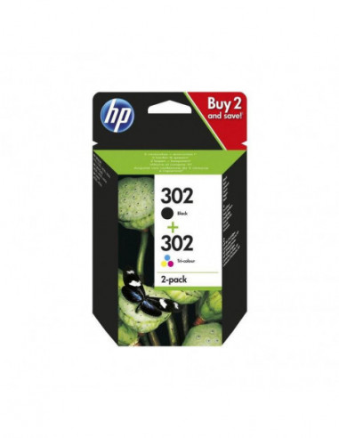 Cartuchos HP 302 Multipack - Preto e...