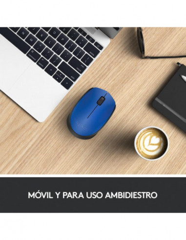 Logitech Raton M171 Inalambrico Azul...
