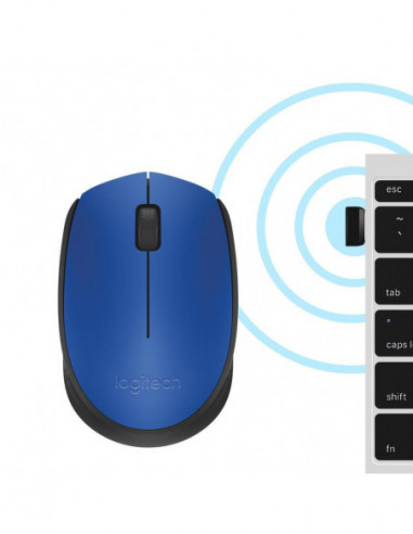 Logitech Raton M171 Inalambrico Azul...