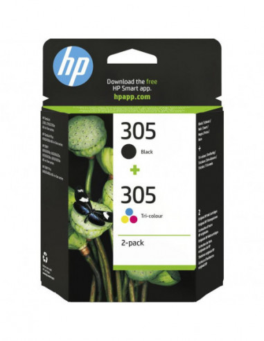 Cartucho HP 305 Multipack Preto e...