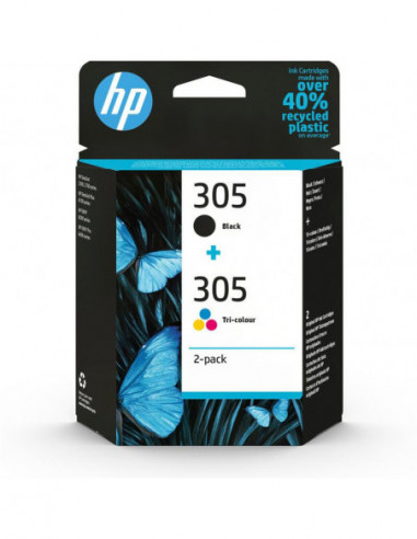 Cartucho HP 305 Multipack Preto e...