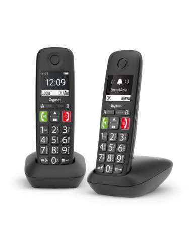 Telefono Gigaset E290 Duo Black