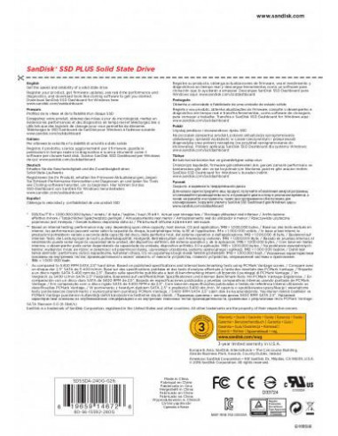 Sandisk Ssd Plus 240gb Sata Iiiint...