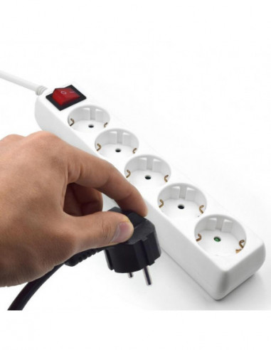 Regleta Ewent com 5 Tomas Schuko,...