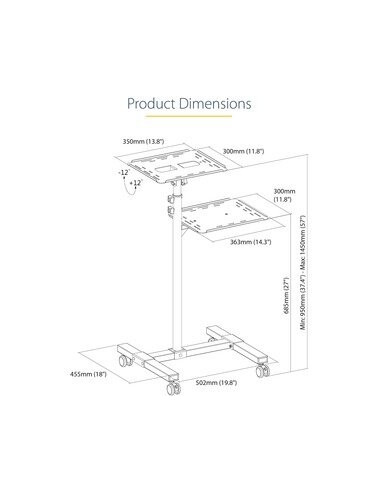 Startech Carrito de Proyector o PC... Startech Carrito de Proyector o PC...