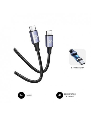 Cabo SUBBLIM PLUS 100W USB-C para...