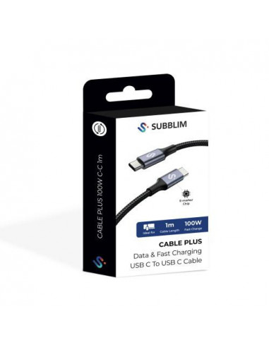 Cabo SUBBLIM PLUS 100W USB-C para...