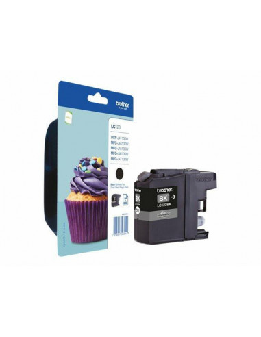 Tinteiro Brother LC123BKBP Preto