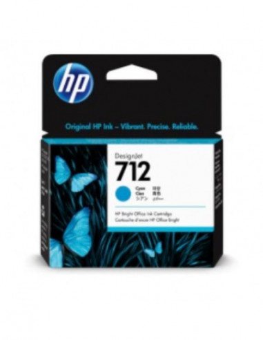 HP 712 29-ml Cyan DesignJet Ink...