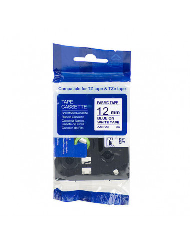Brother Fita 12mm Textil Branco/azul