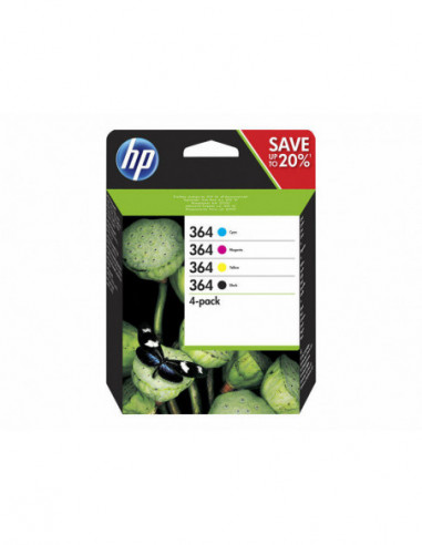 Tinteiro HP 364 Multipack: Preto,...