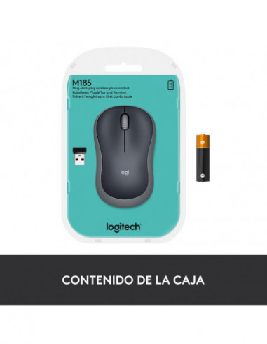 Rato Logitech M185, Óptico Sem Fio,...