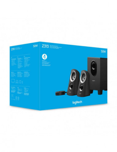 Altavoces Logitech 2.1 Z313 Negro...