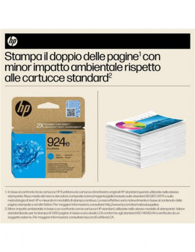 Tinteiro HP 924e EvoMore Cian, Alta...