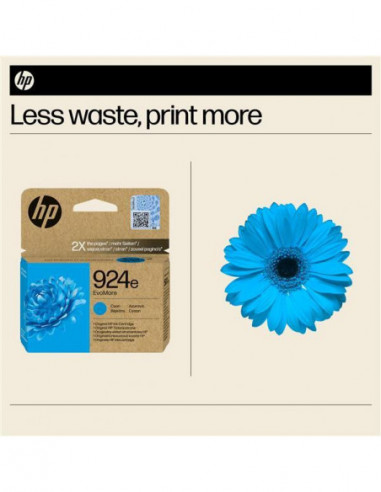Tinteiro HP 924e EvoMore Cian, Alta...