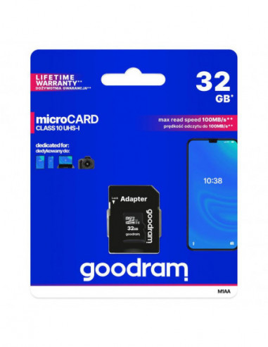 Cartão Micro SD Goodram M1AA 32GB...