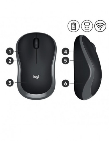 Logitech Ratón Inalámbrico M185 Gris...