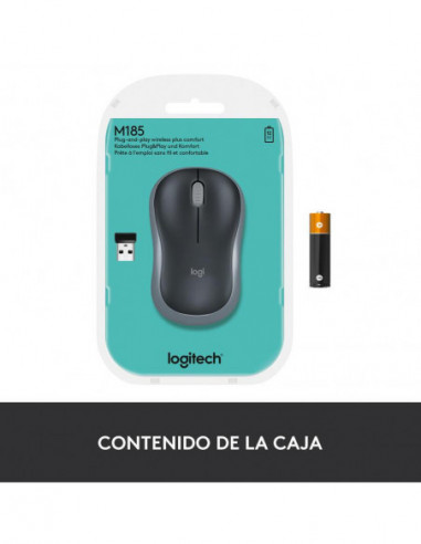 Logitech Ratón Inalámbrico M185 Gris...