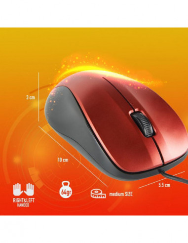 Ngs - Rato Óptico c/ Fio Crewred