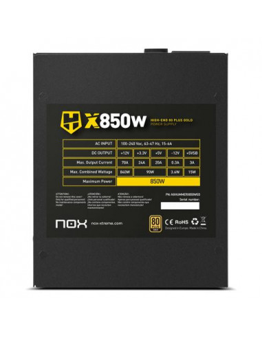 NOX HUMMER X 850W MODULAR 80PLUS GOLD...