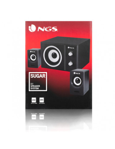 Coluna de Som NGS SUGAR 2.1 20W USB...