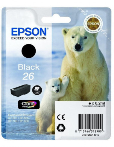 Epson Tinteiro Preto Série 26 Urso...