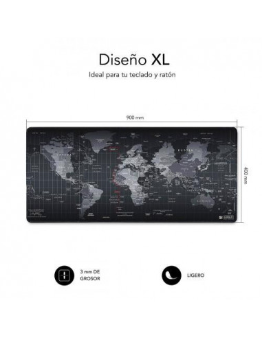 Tapete de Rato SUBBLIM World XL: Mapa...