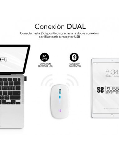 Rato Subblim Dual Flat Mouse: Óptico,...