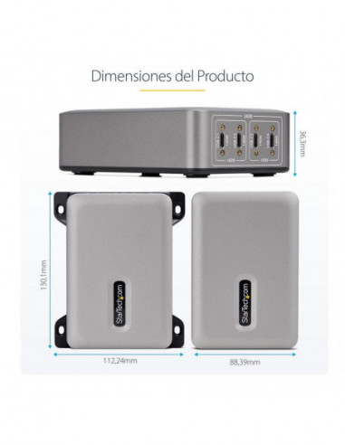 Cargador StarTech 4 Portas USB-C...