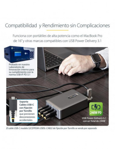 Cargador StarTech 4 Portas USB-C...