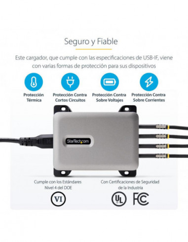 Cargador StarTech 4 Portas USB-C...