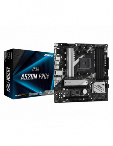 Motherboard AsRock A520M-PRO4 AM4,...