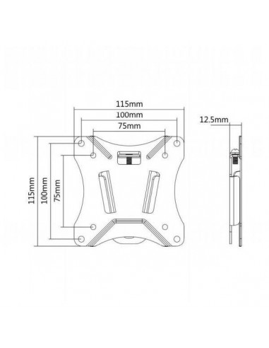 Wall Mount 10-30IN Fixed  Wall...